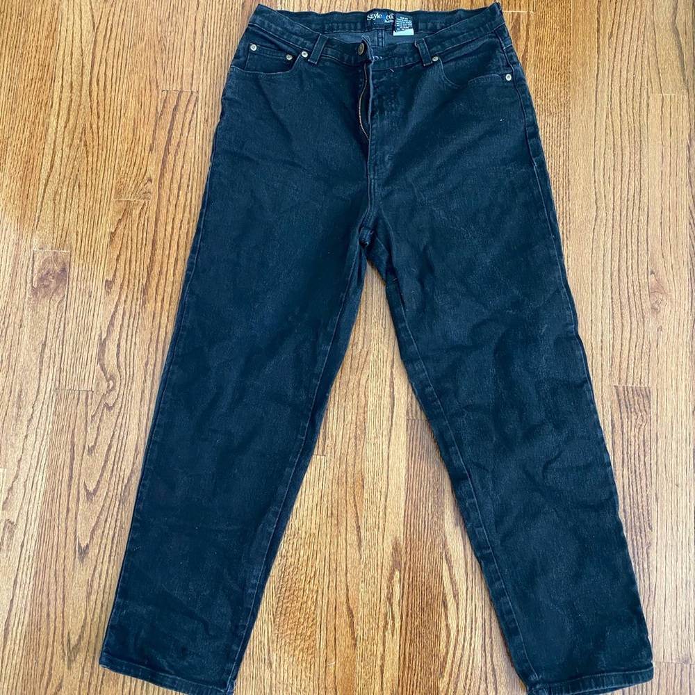 Style & Co. black mom jeans